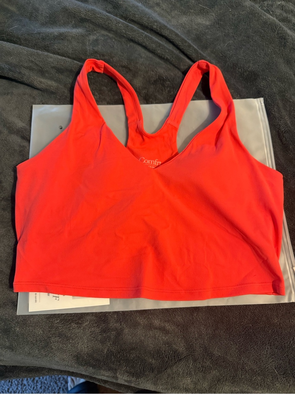 Comfortable Red Racerback Crop Bralette - Women